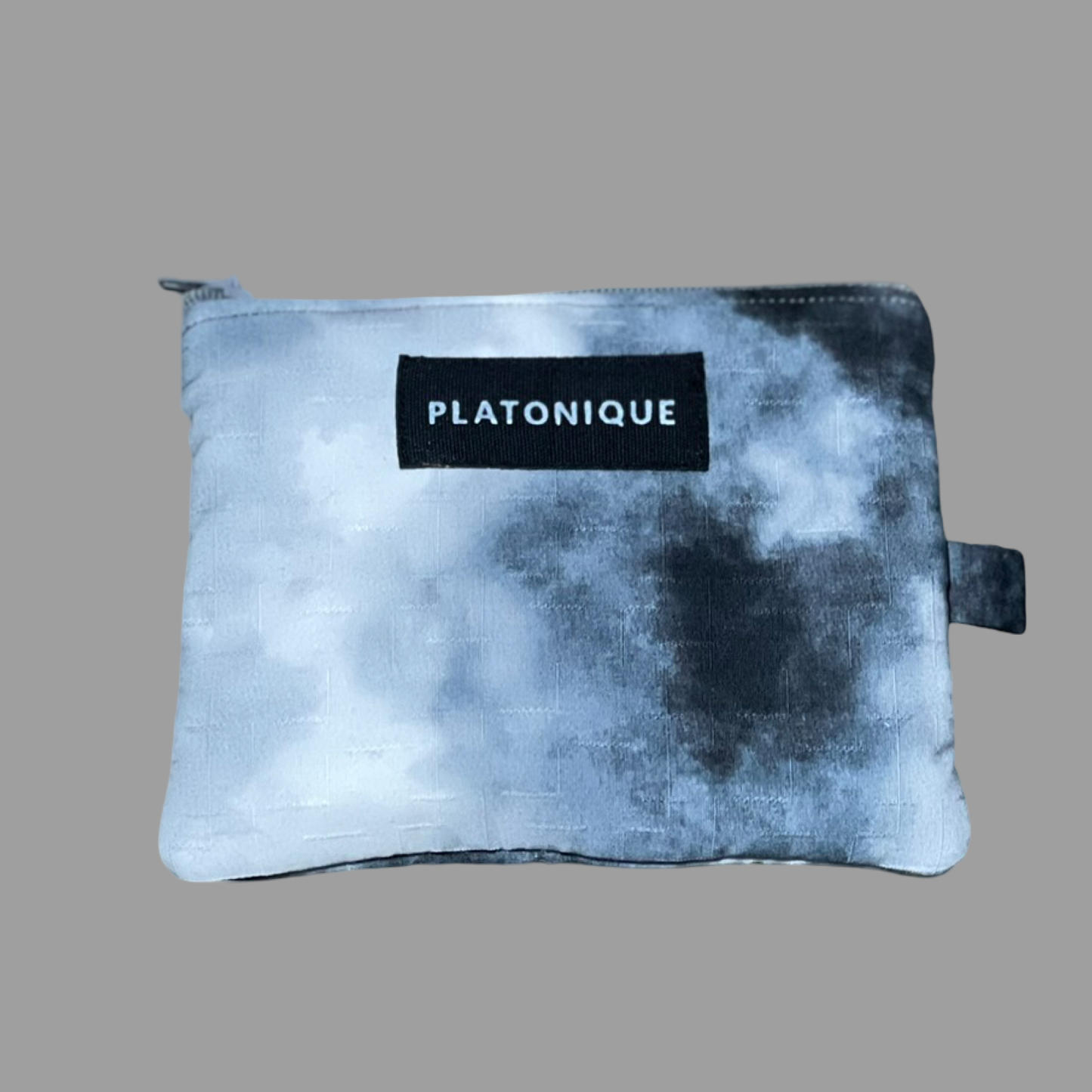 Zipper Pouch Sky ( Grey Lining )