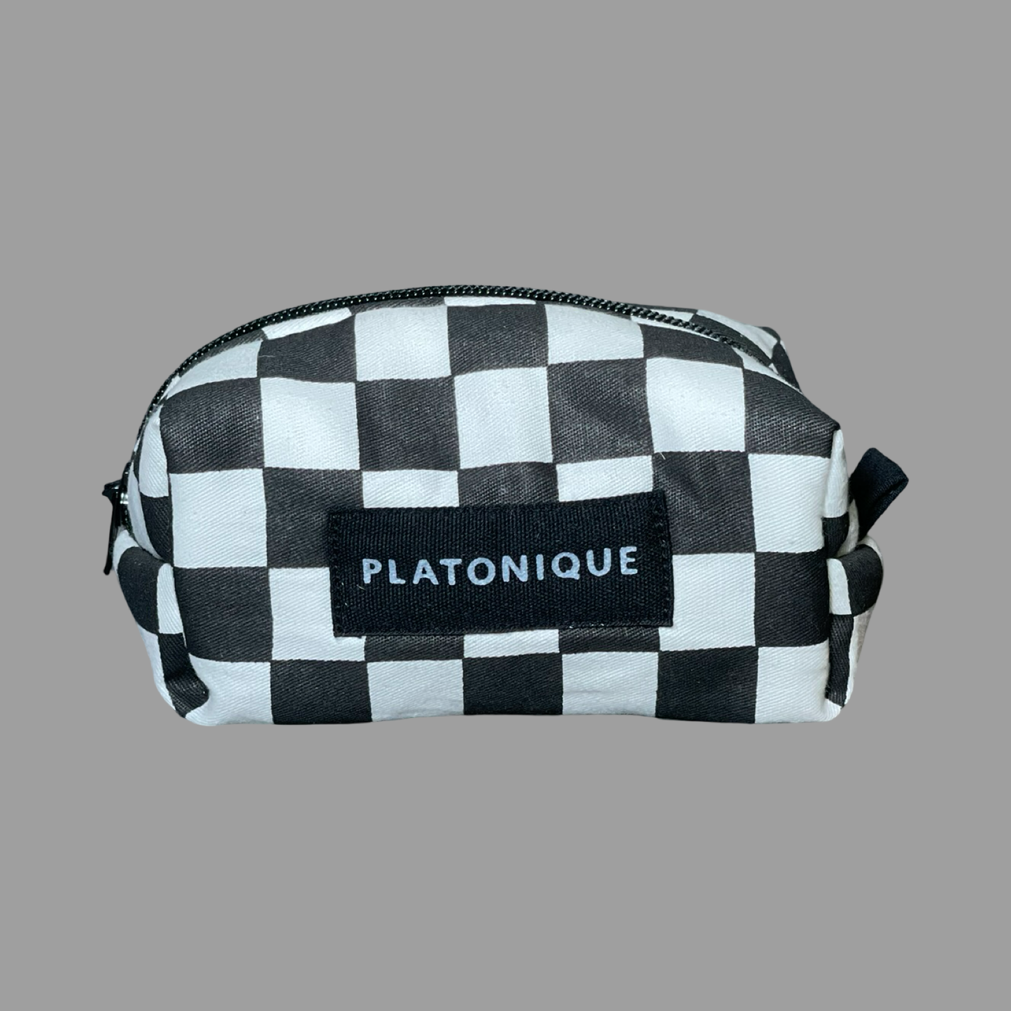 Tiny Dopp Bag Black Checkered ( Black Lining )