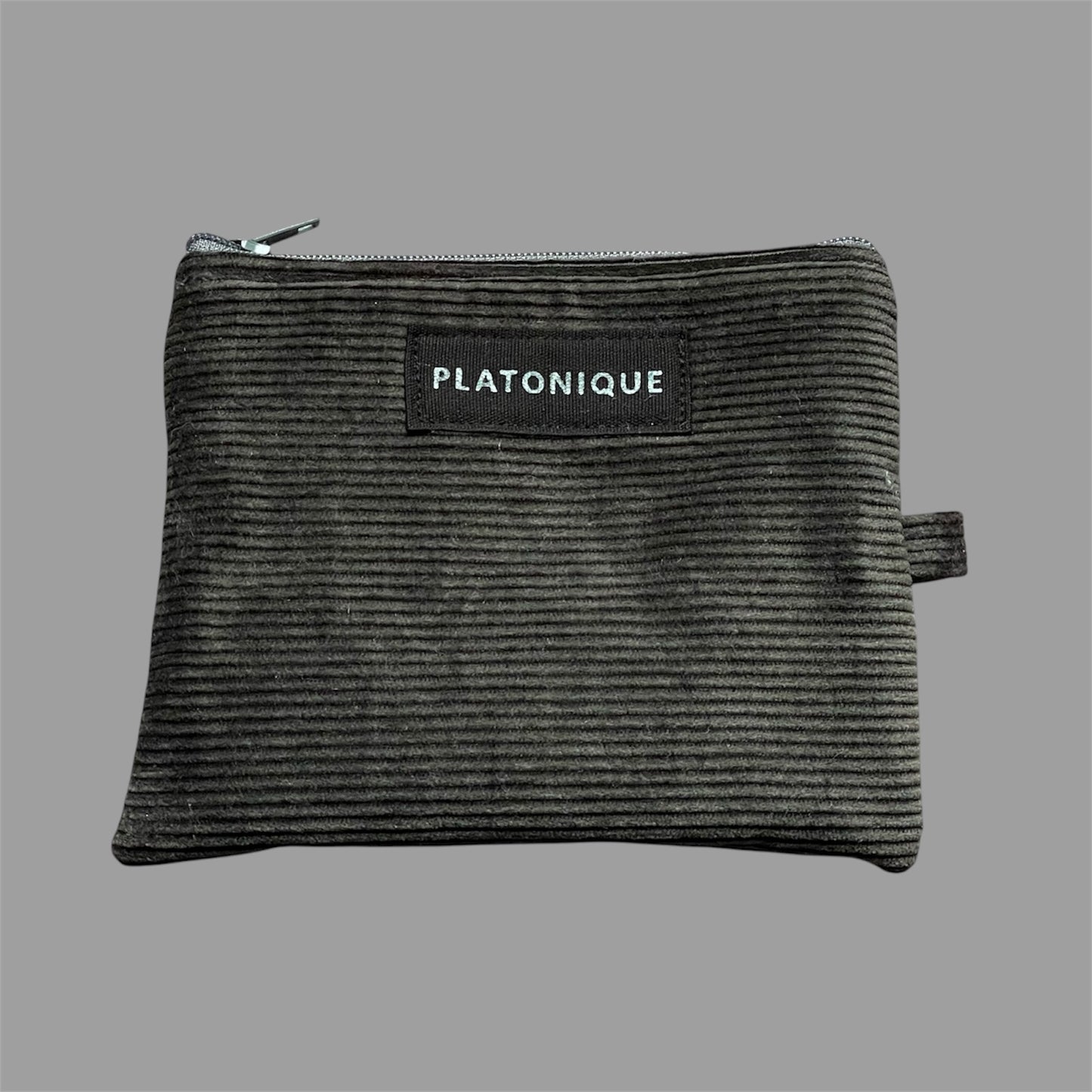 Zipper Pouch Corduroy Grey