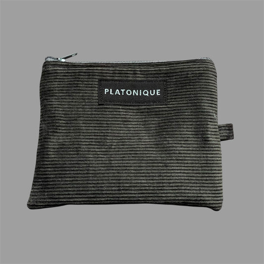 Zipper Pouch Corduroy Grey
