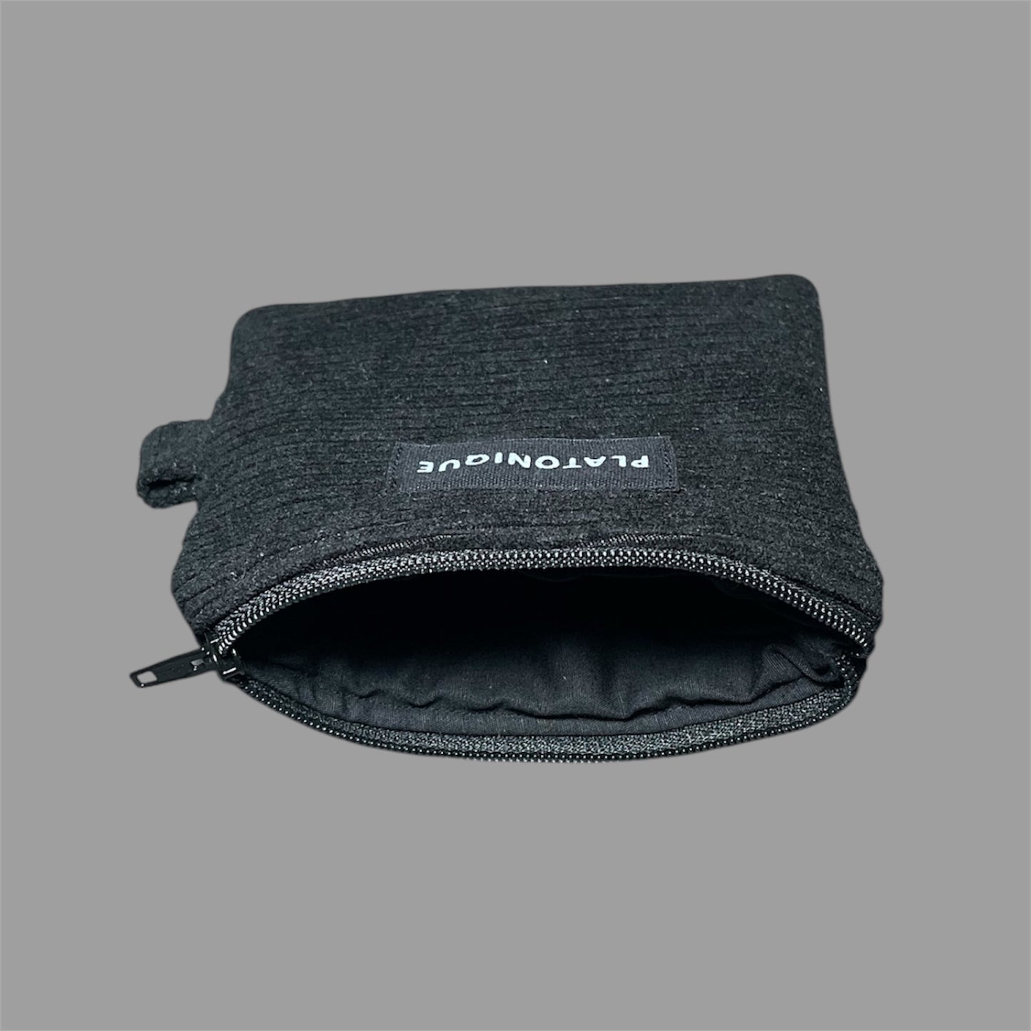 Zipper Pouch Corduroy Black
