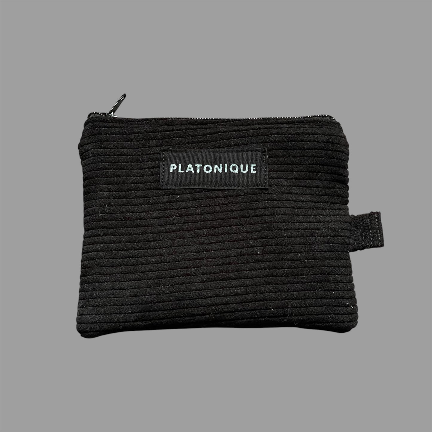 Zipper Pouch Corduroy Black