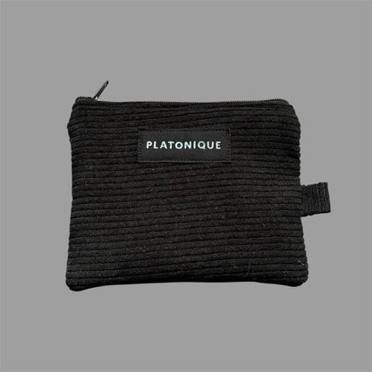 Zipper Pouch Corduroy Black