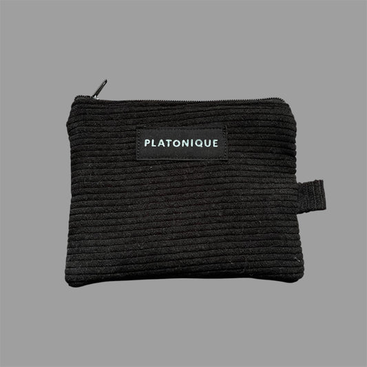 Zipper Pouch Corduroy Black