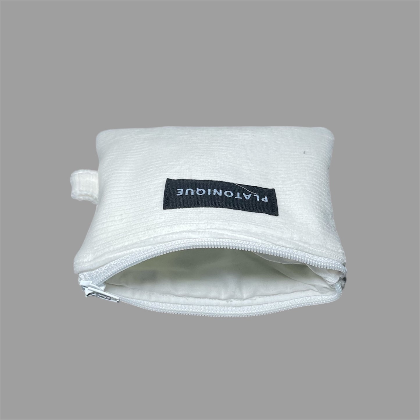 Zipper Pouch Corduroy White