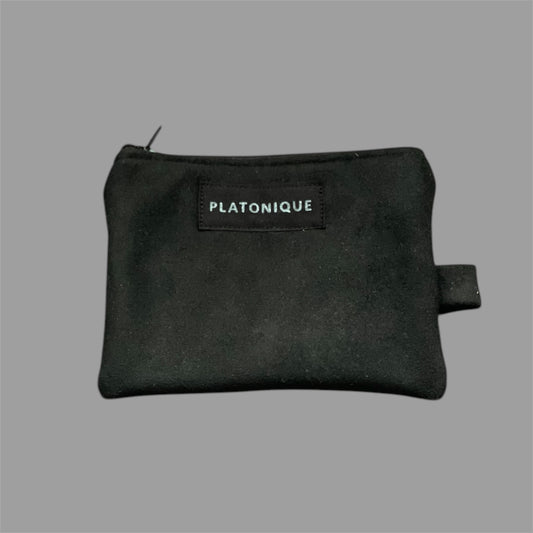 Zipper Pouch Suede Black